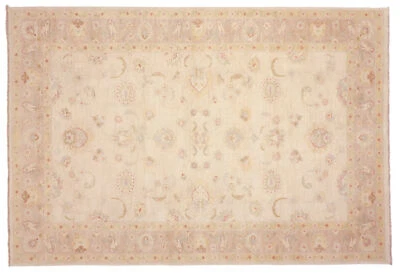 Afghan Chobi Ziegler Alfombra Anudada a Mano 200x300 Beige Oriental Lana Calcetines Foto 1 de 4