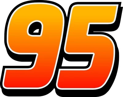 NUEVO PARA 2023 #95 Lightning McQueen Calcomanía Adhesiva - SM a XL - Varios Colores Foto 1 de 2