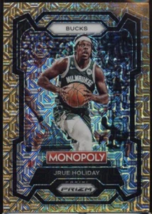 2023-24 PRIZM MONOPOLY JRUE HOLIDAY GOLD MONEY SHIMMER #51 MINT 495/500 BUCKS - Picture 1 of 2