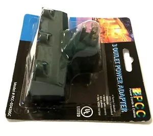 ADAPTADOR Enchufe TRIPLE GRIP 3 SALIDAS CONECTADO A TIERRA Verde UL Listado NUEVO - Imagen 1 de 3