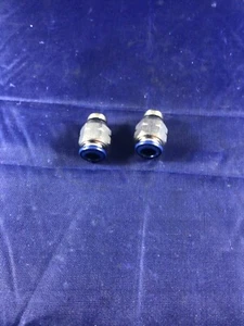 2 FASTENAL 1/4" Tube X 1/8" NPT Nickel Brass Push-to-Connect Fitting 68444 - Picture 1 of 1