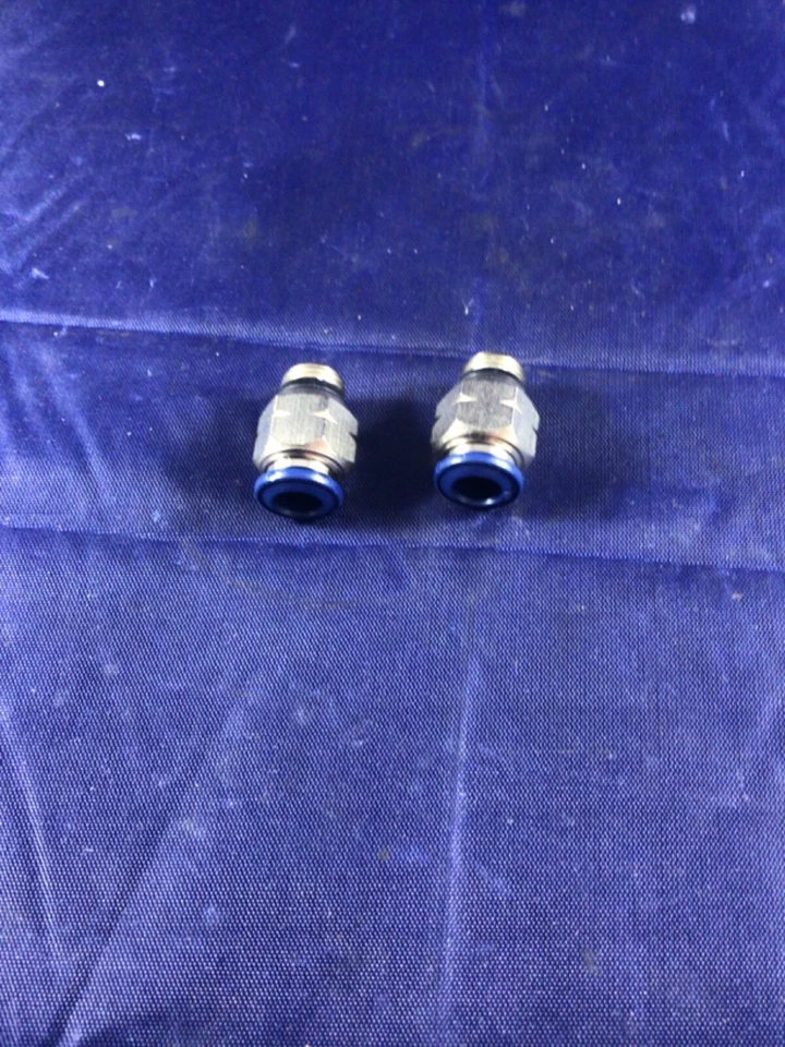 2 FASTENAL 1/4" Tube X 1/8" NPT Nickel Brass Push-to-Connect Fitting 68444 - Image 1 of 1