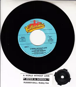 PETER AND GORDON A World Without Love & BOBBY VEE Rubber Ball 7" 45 record NEW - Picture 1 of 1