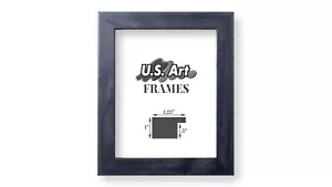 US Art 1.25" Flat Distressed Grey, MDF Wall Decor Picture Poster Frames, SS1 - Picture 1 of 9