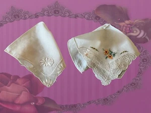 Lotto misto pizzo organza applique Hankies 1930-1940 vintage/2 cosplay upcycle #JJ - Foto 1 di 6
