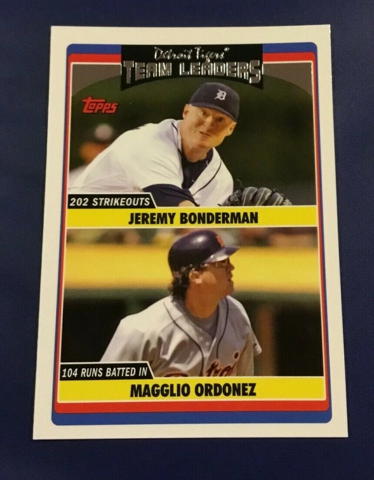 2006 Topps Update # UH312 BONDERMAN & MAGGLIO ORDONEZ Detroit Tigers Leaders - Image 1 of 1