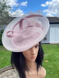 NIGEL RAYMENT VINTAGE ROSE CRIN DISC WEDDING ASCOT HAT MOTHER OF BRIDE OCCASION - Picture 1 of 22