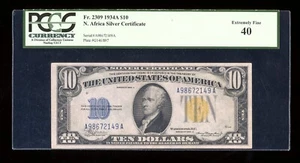 DBR 1934-A $10 North Africa Silver Fr. 2309 PCGS XF-40 Serial A98672149A - Picture 1 of 2