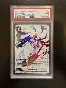 PSA 9 2021 Digimon Double Diamond Omnimon BT1-084 Alternate Art GHOST RARE - Foto 1 di 2