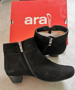 ARA "Brügge" Stiefeletten Leder schwarz Wechselfußbett Luftpolster - Gr. 38 -NEU - Bild 1 von 21