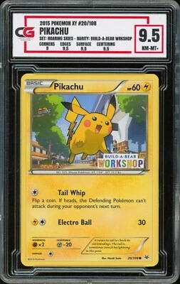 2015 Pokemon XY Build A Bear Workshop Promo 20/108 Pikachu ~ CG 9.5 - Image 1 of 2