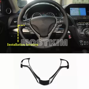 ABS Carbon Fiber Steering Wheel Button Frame Cover Trim For Acura RDX 2013-2017 - Foto 1 di 3