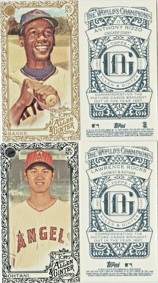 2019 Topps Allen & Ginter MINI PARALLEL You Pick A&G back Gold, Black, No Number - Image 1 of 1