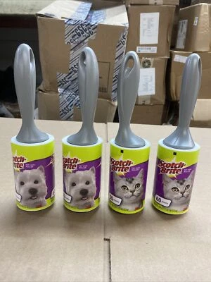 Rodillo de pelo Scotch Brite para mascotas 60 hojas cada uno LOTE DE 4 Foto 1 de 4