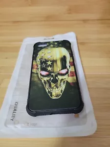 SKULL AMERICAN FLAG SKULL PHONE CASE COVER FOR IPHONE 7/8 - Picture 1 of 4