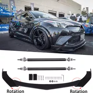 Kit de carrocería de varilla de parachoques delantero negro + para Toyota CHR brillante 18-22 - Imagen 1 de 9
