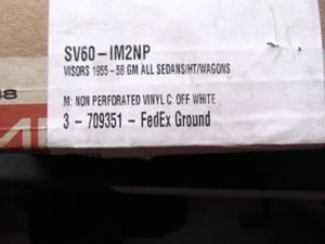 1955-56-57 Chevy/Chevrolet Non perferated vinyl off white visor - Bild 1 von 3
