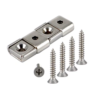 4 x Neodym Magnete mit Loch Bohrung Senkung 5 KG Stark 10mm zum schrauben Quader - Bild 1 von 6