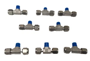 Hy-lok 316 SS 1/4" Compression Male Branch Tee 1/8" MNPT CBTM4-2N-S316 Qty 8 - Picture 1 of 6