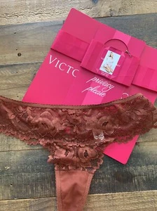 Victorias Secret Very Sexy Thong Panties Dark Orange Lace Size S - Bild 1 von 6