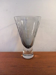 CAITHNESS MANHATTAN ART GLASS VASE, 26CMS TALL, GREY, RARE, ART DECO COLLECTION - Picture 1 of 15
