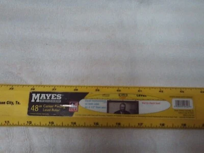 Regla Mayes nivel 48 pulgadas--muy buen estado--4 pies de largo Foto 1 de 4