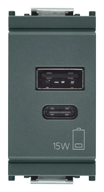 Vimar 16292.AC.15 Idea Alimentatore USB 15 W 3 A 5 V per dispositivi (r5Z) - Immagine 1 di 1
