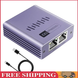 Gigabit-Ethernet-Splitter 1 bis 2 Internet-Splitter 1000 Mbit/s RJ45 LAN-Splitte - Afbeelding 1 van 10