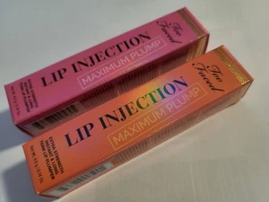 Too Faced Lip Injection Maximum Plump  Yummy Bear 0.14 oz  + Creamsicle Tickle - Picture 1 of 2