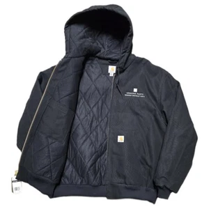 NEW Carhartt General Motors J140 BLK Duck Canvas Jacket Size XL Quilted - Picture 1 of 20