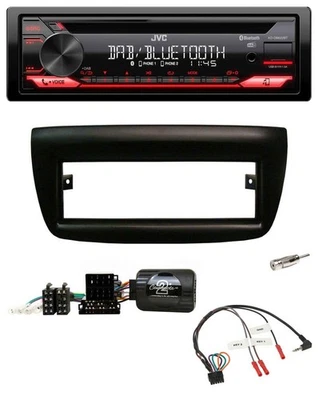 JVC CD DAB USB Bluetooth Lenkrad Autoradio für Fiat Doblo 2012-2015 schwarz - Bild 1 von 4
