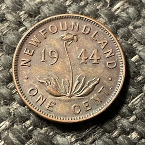 1944 Newfoundland George VI Penny One Cent - Picture 1 of 2