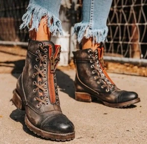 New Freebird By Steven Women Liverpool Brown Leather Boots Size US 9 - Picture 1 of 10