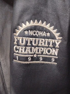 1999 NCQHA NORTH CAROLINA QUARTER HORSE ASSOCIATION FUTURITY LEATHER JACKET NEW! - Picture 1 of 11