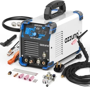 AZZUNO AC/DC TIG Saldatore 200A con Impulso 110V/220V, Saldatura Alluminio... - Foto 1 di 7