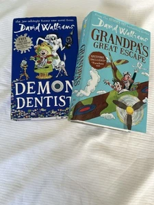 2 David Walliams Hardback Books, Demon Dentist And Grandpas Great Escape VGC - Picture 1 of 3