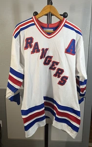 Maglia CCM Authentic Center Ice New York Rangers Adam Graves bianca con cinturino taglia 52 - Foto 1 di 13