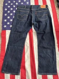 LEVIS 501 Dark blue JEANS W 38 L 30 LEVI - Picture 1 of 4