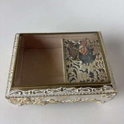 Caja de música/joyero vintage con mariposa móvil San Francisco caja de música memoria Foto 1 de 4