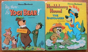 2 Vintage Whitman Tell-a-Tale Books ~ HUCKLEBERRY HOUND, YOGI BEAR - Imagen 1 de 18