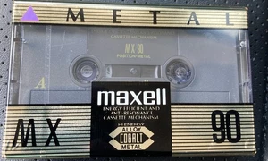 Maxell MX 90 Type IV Metal Blank Cassette Tape Japan SEALED Vintage - Picture 1 of 5