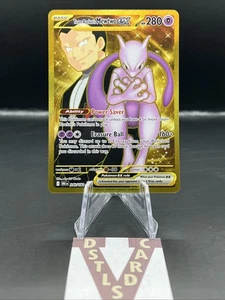 Pokemon Destined Rivals - TEAM ROCKET'S MEWTWO EX 240/182 Gold Hyper Rare - Bild 1 von 3