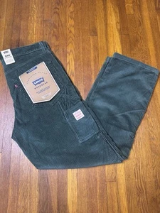 Levis 568 Workwear 32 x 32 Loose Straight Fit Zimmermannshose Cord grün - Bild 1 von 8
