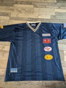 Raw Blue Vintage Herren Top With Speedway Racing Badges On Size Xl - Bild 1 von 15