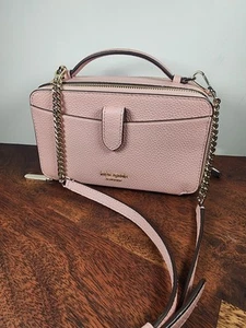 Kate Spade Hudson Double Zip Top Handle Leather Crossbody Handbag Wallet New - Bild 1 von 9