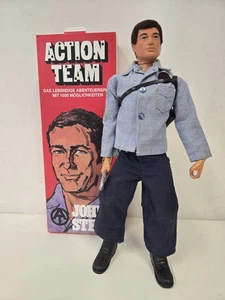 Schildkröt Action Team  vintage John Steel Figur mit custom repro Box - Bild 1 von 10