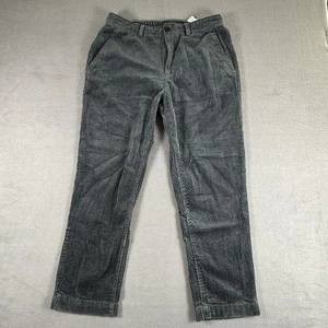 ZARA Man Corduroy Pants Size Large Gray Blue Straight Leg 100% Cotton - Picture 1 of 5