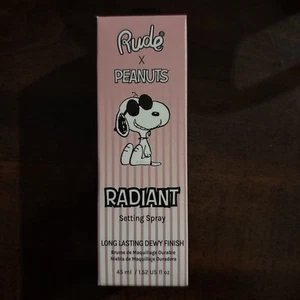 Rude x Peanuts Snoopy Radiant Setting Spray Long Lasting Dewy Finish Lightweight - Picture 1 of 4