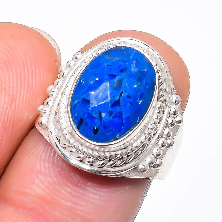 Lapis Lazuli Gemstone Handmade 925 Sterling Silver All Size Ring For Gift - Image 1 of 1