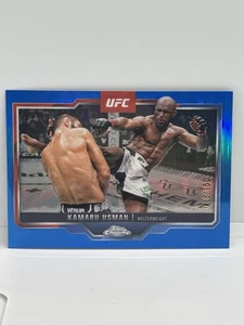 2025 Topps Chrome UFC #27 Kamaru Usman Blue Refractor /150 - Bild 1 von 2
